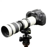 Lightdow 420-800mm f/8.3 Manual Zoom Super Telephoto Lens + T Mount Ring for Canon EOS 80D 90D Rebel T3 T3i T4i T5 T5i T6 T7 T6i T7i SL1 SL2 60D 70D 77D 5D III/5D IV 6D 7D/7D II Ca