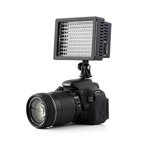  Lightdow LD-160 Ultra High Power Dimmable 160 LED Bulb Video Light for Canon Nikon Sony DSLR Camera