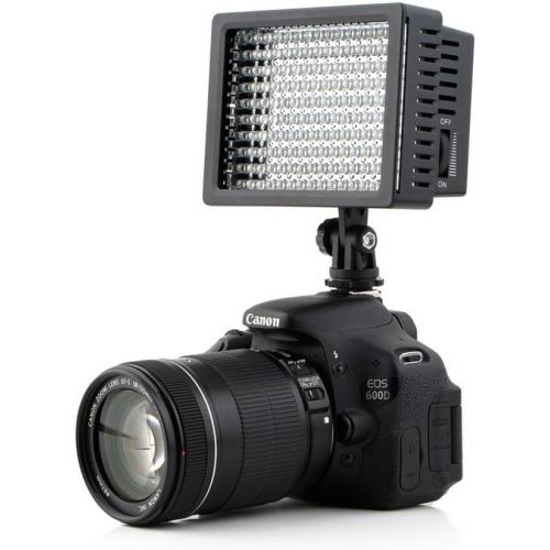  Lightdow LD-160 Ultra High Power Dimmable 160 LED Bulb Video Light for Canon Nikon Sony DSLR Camera