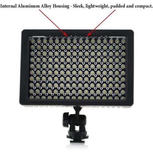  Lightdow LD-160 Ultra High Power Dimmable 160 LED Bulb Video Light for Canon Nikon Sony DSLR Camera