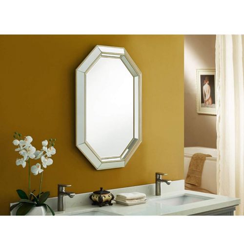  Lighted Vanity Mirrors Bathroom Mirrors Hanging on the wall mirror gold stereo wall mirror living room bedroom decorative mirror fashion entrance mirror bathroom wall mirror personality dressing mirror W