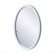 Lighted Vanity Mirrors Bathroom Mirrors Wall Mirror Solid Wood Oval Wall Mirror Bathroom Vanity Mirror Simple Wall Hanging Mirror Home Decorative Mirror Porch Round Mirror Wall-Mounted Vanity Mirrors