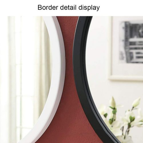  Lighted Vanity Mirrors Bathroom Mirrors Wall Mirror Solid Wood Oval Wall Mirror Bathroom Vanity Mirror Simple Wall Hanging Mirror Home Decorative Mirror Porch Round Mirror Wall-Mounted Vanity Mirrors
