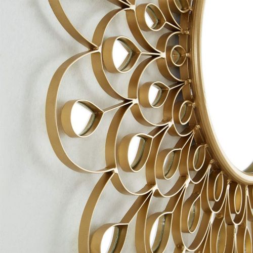  Lighted Vanity Mirrors Bathroom Mirrors Hanging On The Wall Mirror Creative Peacock Wall Mirror Fashion Dressing Bathroom Mirror Living Room Gold Decorative Mirror Corridor Wrought Iron Wall Mirror Wall-