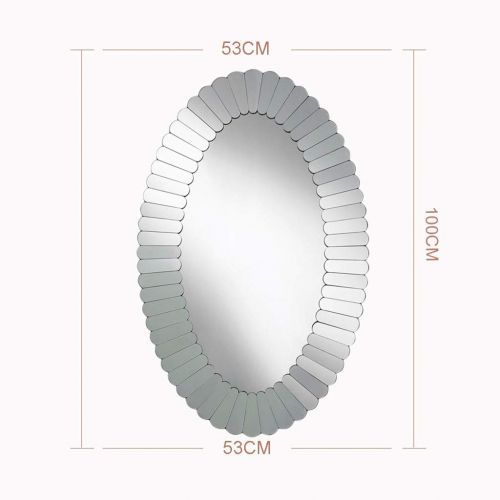  Lighted Vanity Mirrors Bathroom Mirrors Bedroom Vanity Mirror Silver Bathroom Mirror Living Room Decorative Mirror Wall Mounted Mirror Wall Mirror Fashion Oval Hanging Mirror Wall-Mounted Vanity Mirrors