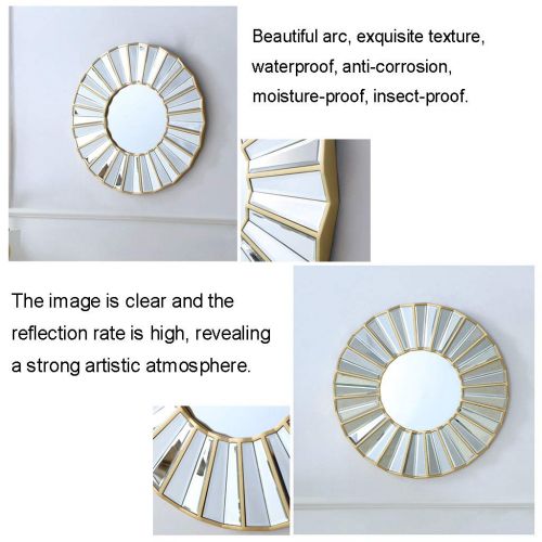  Lighted Vanity Mirrors Bathroom Mirrors Wall Mirror Large Mirror Bathroom Mirror Framed Round Mirror Bedroom Vanity Mirror Living Room Porch Wall Decorative Mirror Makeup Wall Hanging Mirror Wall-Mounted