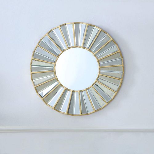  Lighted Vanity Mirrors Bathroom Mirrors Wall Mirror Large Mirror Bathroom Mirror Framed Round Mirror Bedroom Vanity Mirror Living Room Porch Wall Decorative Mirror Makeup Wall Hanging Mirror Wall-Mounted