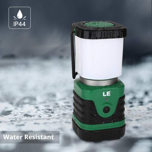  Lighting EVER LE LED Camping Lantern Rechargeable, 1000LM, 4 Light Modes, 4400mAh Power Bank, IP44 Waterproof, Perfect Lantern Flashlight for Hurricane Emergency, Hiking, Home and More, USB Cabl
