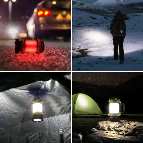  Lighting EVER LE LED Camping Lantern Rechargeable, Brightest Flashlight with 500LM, 6 Light Modes, 2600mAh Power Bank, IPX4 Waterproof, Perfect for Hurricane Emergency, Outdoor, Hiking and Home,