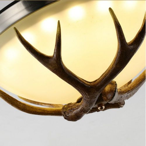  Lighting Groups 42 Ceiling Fans Invisible LED Ceiling Fan Lamp Modern Resin Fan Light Industrial Retro Restaurant Antlers Chandelier with Remote Control, Ceiling Fan Light Kits for