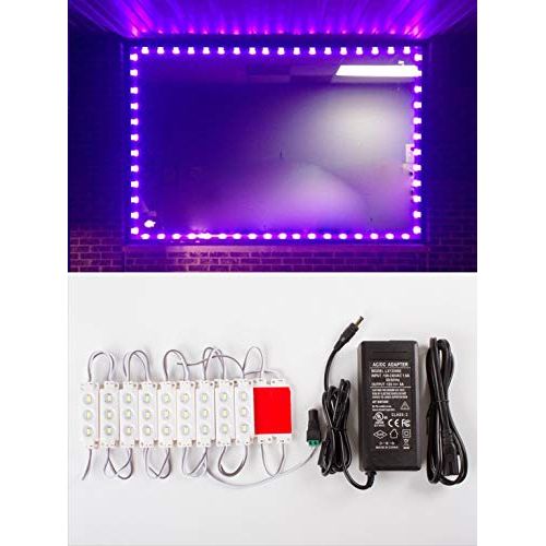  LEDUPDATES 40ft Storefront LED light purple with UL Listed 12v 6A Power Supply