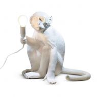 Lightlife Monkey Shaped Lamp for Living Room Bedroom with E27 Bulb 110v-240v - Sitting,White