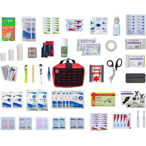  [아마존베스트]Lightning X Products Lightning X Premium Rip-Away Individual First Aid Kit for Vehicle Head Rest - TAN