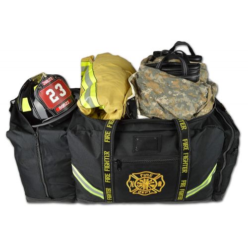  Lightning X Products Lightning X Fireman Premium 3XL Firefighter Rescue Step-in Turnout Fire Gear Bag w/Shoulder Strap & Helmet Pocket