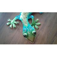 LightsGardenAction Extra Large Metal Gecko Wall Art 30