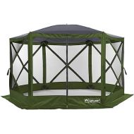 Lightspeed Outdoors Pop-Up 6-Sided Screen Shelter, Camping Gazebo, Green