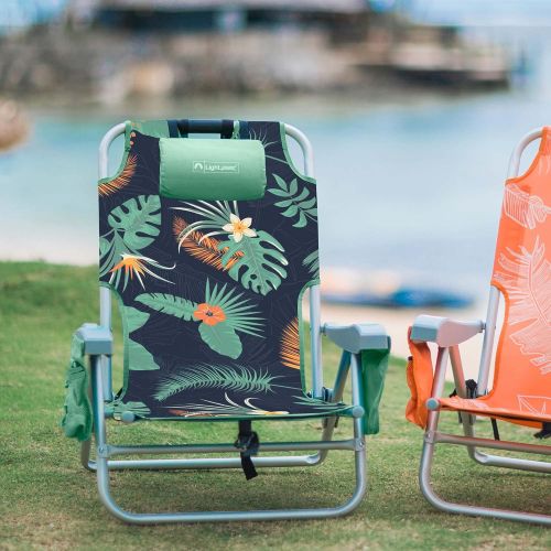  Lightspeed Outdoors Reclining Beach Chair Lightweight Folding Chair