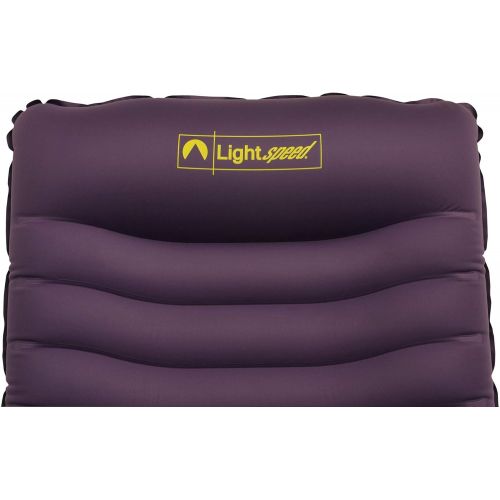  Lightspeed Outdoors Ultralight Flexform Curved Inflatable Air Mat with Pump Bag Compact Single Air Mattress The Cradle Air Mat