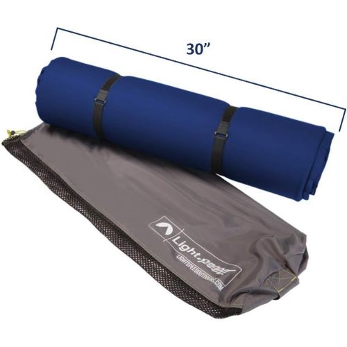  Lightspeed Outdoors XL Super Plush FlexForm Premium Self-Inflating Insulated Sleep and Camp Foam Pad | Extra Thick Sleep Mat