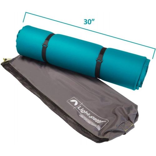  Lightspeed Outdoors XL Super Plush FlexForm Premium Self-Inflating Insulated Sleep and Camp Foam Pad | Extra Thick Sleep Mat