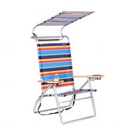 Lightweight Deluxe Multi Position Canopy Beach & Camping Pool Chair by Copa (Assorted Colors)