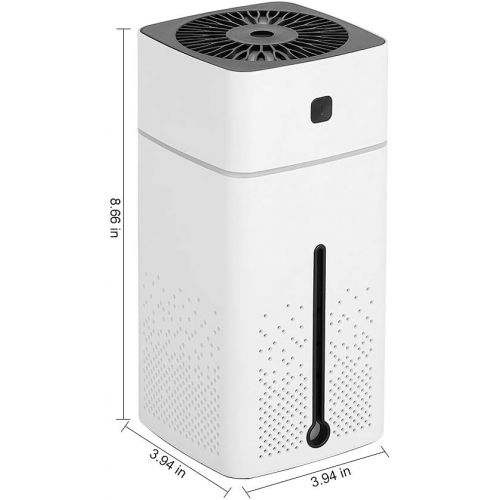  Liheya Humidifiers for Bedroom, Cool Mist Humidifiers for Babies, Small Desktop Humidifier for Bedroom Office Nursery, 1L Water Tank, Ultra-quiet Operation Process, Auto Shut Off (White)