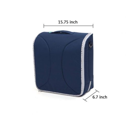  Liitrton Multifunctional Infant Travel Tote Foldable Portable Bassinet Crib Diaper Bag for Home Travel (Navy Blue)