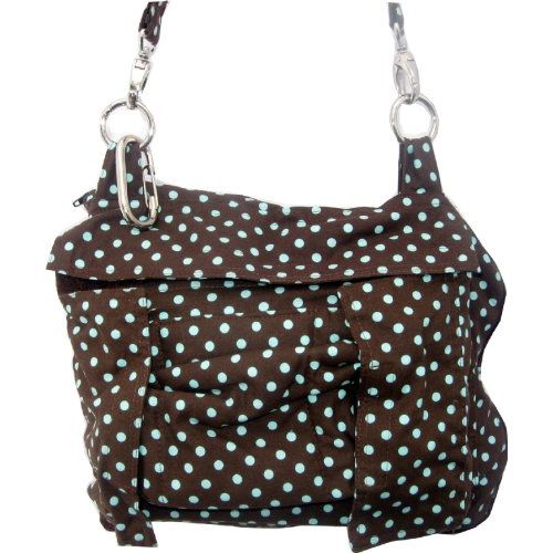  Lil Cub Hub Cub Co-Z Sugar Dots Convertible Carrier, Chocolate Brown/Baby Blue, Large