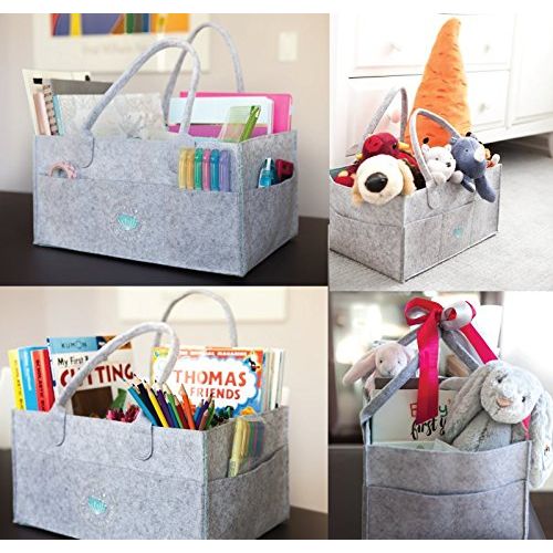  Lil Dandelion Baby Diaper Caddy Organizer - Baby Shower Gift Basket For Boys Girls | Diaper Tote Bag | Nursery...