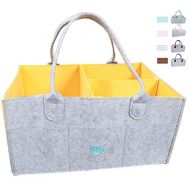 [아마존베스트]Lil Dandelion Baby Diaper Caddy Organizer - Baby Shower Gift Basket for Boy Girl | Nursery Storage Bin Tote Changing Table | Cute Infant Gift Bag | Portable Travel Car Organizer | Newborn Items