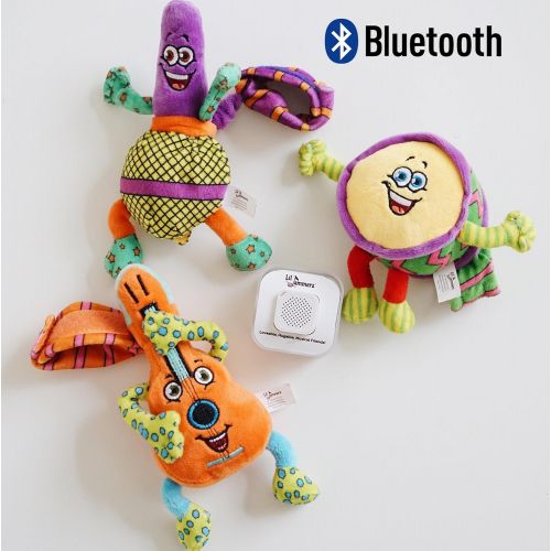  Lil Jammerz Baby Music Toys for Car Seat or Stroller: Includes a Bluetooth Speaker, Downloadable App That Streams Music or White Noise, and Plush Rattle & Squeaky Toy