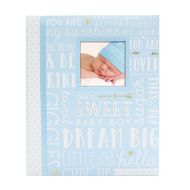 [아마존베스트]Lil Peach First 5 Years Dream Big Wordplay Baby Memory Book, Memory Journal, Blue