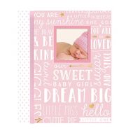 Lil Peach First 5 Years Dream Big Wordplay Baby Memory Book Journal, Baby Shower Gift, Pink