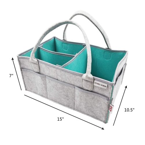  Lil Wuv Bug by Elev8ed Cre8ion Lil WUV Bug - Baby Caddy Organizer | Baby Diaper Storage Caddy | Portable Large Grey...