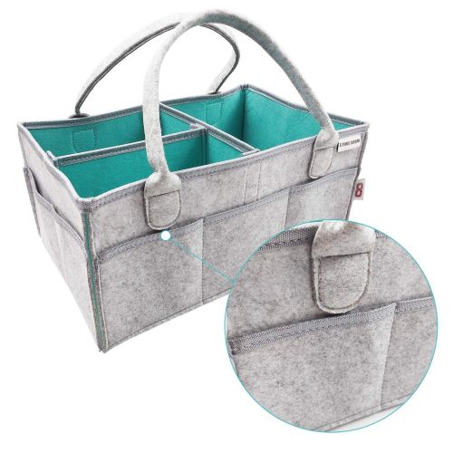  Lil Wuv Bug by Elev8ed Cre8ion Lil WUV Bug - Baby Caddy Organizer | Baby Diaper Storage Caddy | Portable Large Grey...