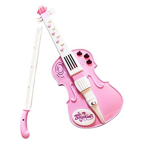  [아마존베스트]LilPals Amazing Child Prodigy Violin Toy - High Tech Musical Instrument with 12 Music Demo Sounds and Flashing Lights (Pink)