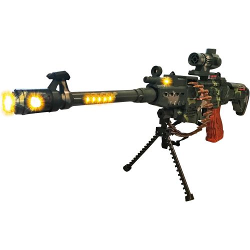  LilPals Special 25 Inch Rapid Fire Machine Gun Toy  With Dazzling Light, Remarkable Sound & Amazing Machine Gun Live Action