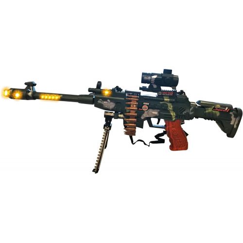  LilPals Special 25 Inch Rapid Fire Machine Gun Toy  With Dazzling Light, Remarkable Sound & Amazing Machine Gun Live Action