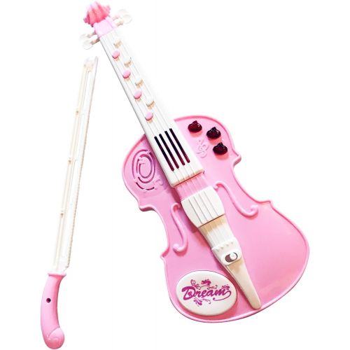  [아마존베스트]LilPals Amazing Child Prodigy Violin Toy - High Tech Musical Instrument with 12 Music Demo Sounds and Flashing Lights (Pink)