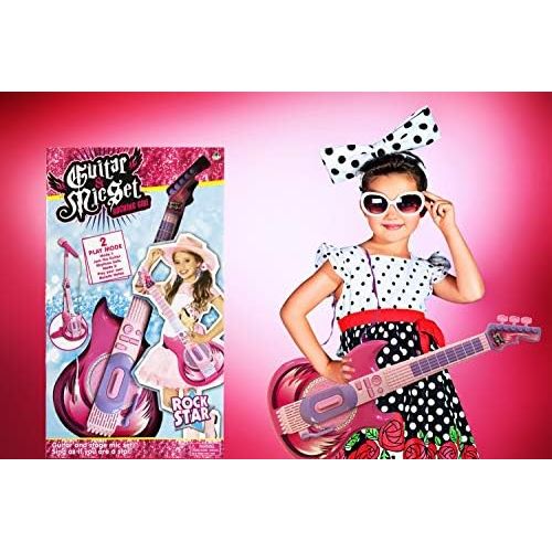  [아마존베스트]LilPals Karaoke Microphone Guitar Musical Prodigy Set - Featuring an Amazing Guitar and Stage Microphone Set with 2 Play Modes. Your Future Rock Star Will be Thrilled to Show Off T