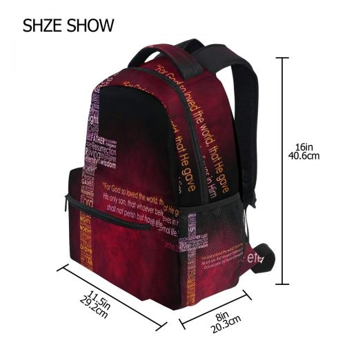  Lilibeely Custom Fashion Causal Christ Christian Cross Prints Backpacks Girls Boys School Bags Shoulders Bag Travel Daypack