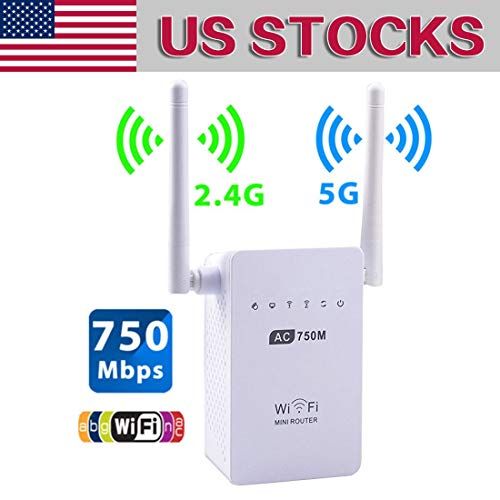  Liliers LILIERS 750Mbps Antenna WiFi Repeater Wireless Range Extender 802.11N Booster Signal Amplifier WLAN US Plug WiFi Signa Extend Amplifier