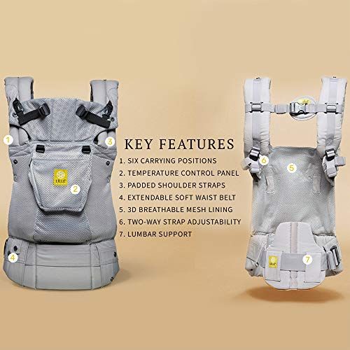  [아마존베스트]LILLEbaby Lillebaby The Complete Airflow 360° Ergonomic Six-Position Baby & Child Carrier, Silver