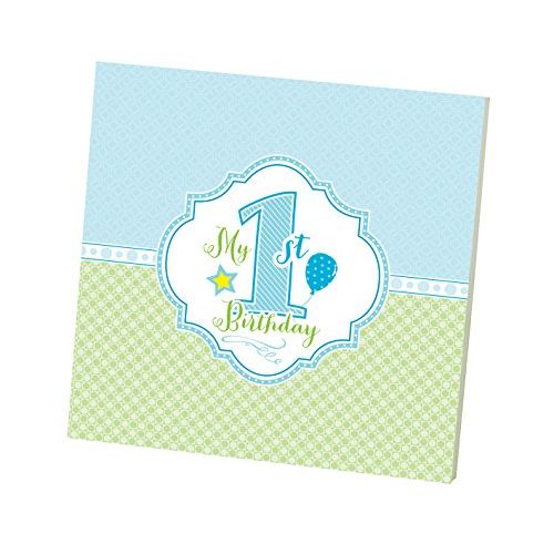  Lillian Rose 1st Birthday Keepsake Memory Book, Blue, 7