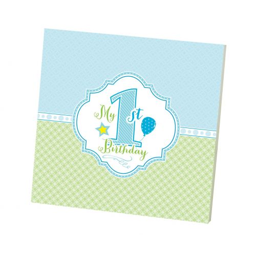  Lillian Rose 1st Birthday Keepsake Memory Book, Blue, 7