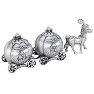 Lillian Rose Keepsake Pewter Tooth and Curl Box, Fairytale Coach, 2 x 5