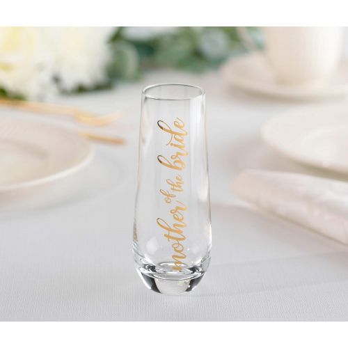  [아마존베스트]Lillian Rose Mother of Bride Stemless Champagne Wedding Toasting Glass, 2x2x5.75, Gold