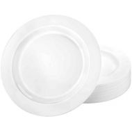 Lillian Tablesettings Premium Quality Heavyweight Plastic Plates China Like. Wedding and Party Dinnerware Plastic Plates 6.25 inc White/Pearl-Value Pack 40 Count