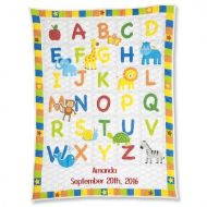 Lillian Vernon Personalized Alphabet Cotton Baby Quilt