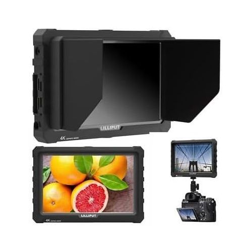  LILLIPUT A7S 7 1920x1200 IPS Screen Camera Field Monitor 4K HDMI Input Output Video for DSLR Mirrorless Camera Sony A7S II A6500 Panasonic GH5 Canon 5D Mark IV DJI Ronin M Black VI